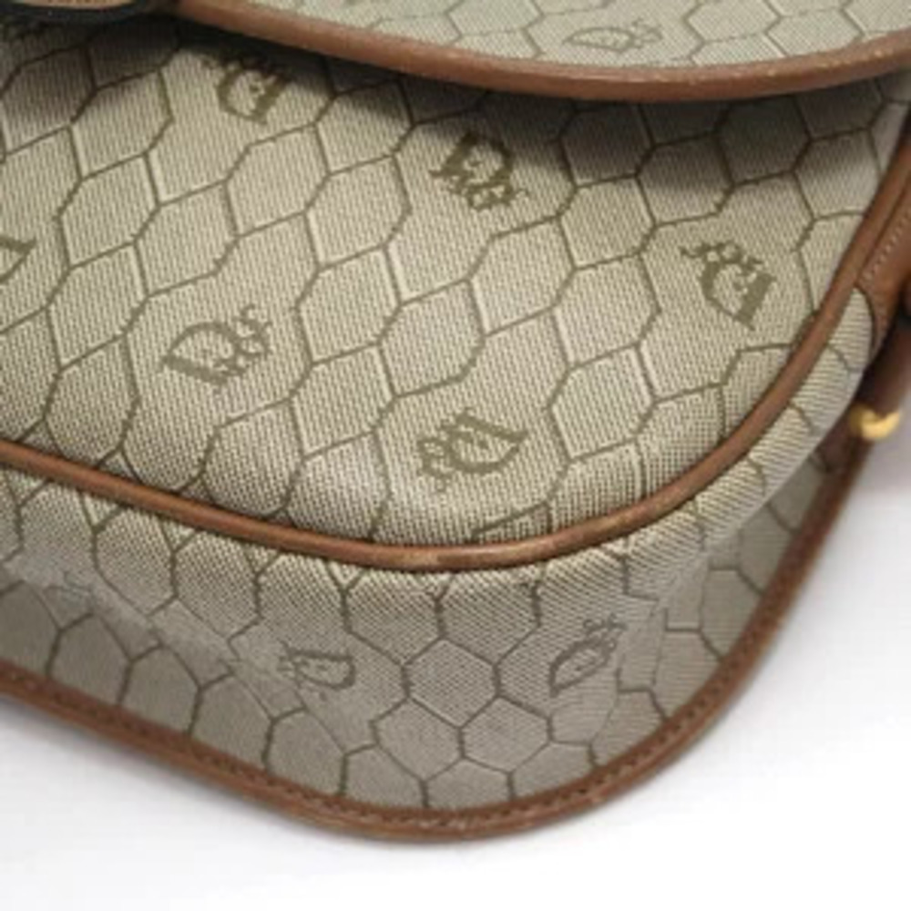 Christian Dior Shoulder Bag Honeycomb Leather Beige - Picture 3 of 6
